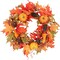 20 Inch Fall Wreath for Front Door, Fall Decor Autumn Maple Leaves Pumpkin Pine Cone Berries Wreath, Fall Decorations for Harvest Thanksgiving Halloween Farmhouse Home Outside Window Wall